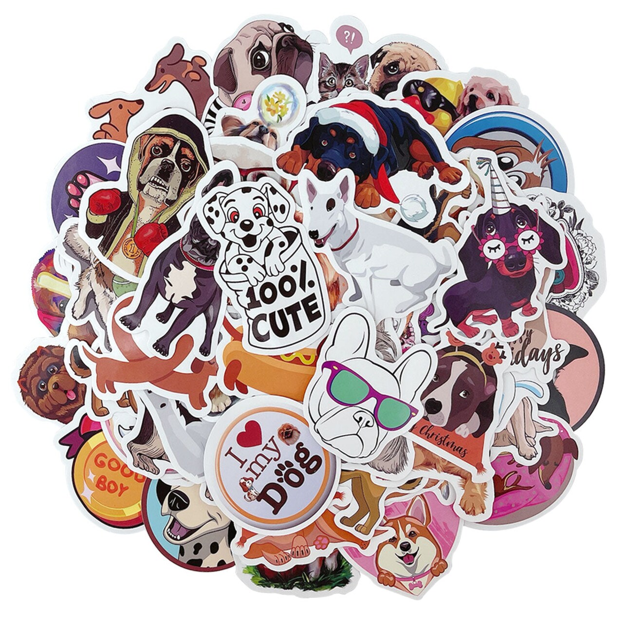 Wrapables Waterproof Vinyl Stickers for Water Bottles, Laptop, Phones, Skateboards, Decals for Teens, 80pcs